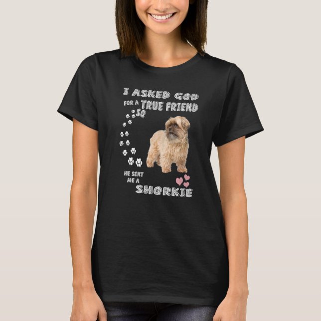 Shorkie Tzu Hund Mamma Yorkie Tzu Pappa Costume Cu T Shirt (Framsida)