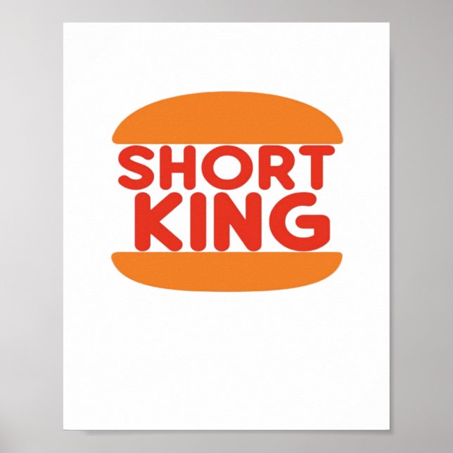 Short King Funny Minimal Design Poster (Framsidan)