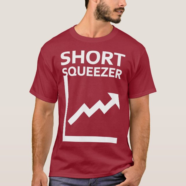 Short Squeezer - Wall Street Bets Meme Stock T Shirt (Framsida)