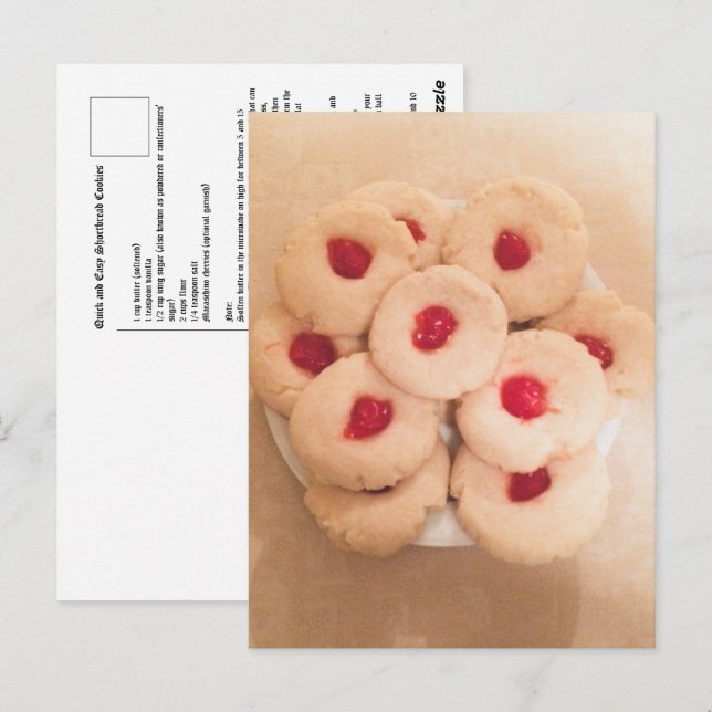 Shortbröd Cookie Vykort (Fram/baksida)