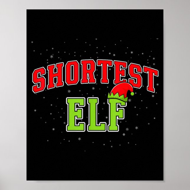 Shortest Elf Christmas Family Matching Group Xmas  Poster (Framsidan)