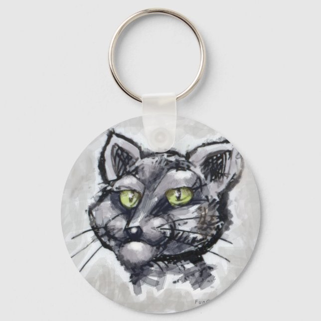 Shorthair Cat Nyckelring (Framsida)