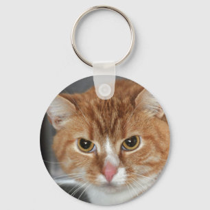 Shorthair orange tabby katt Keychain Nyckelring