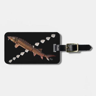 Shortnose stör & Scutes bagagemärkre Bagagebricka