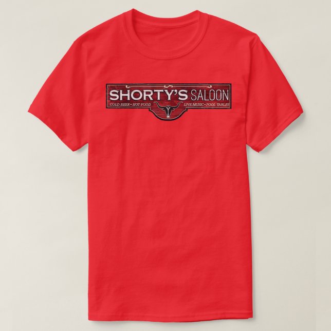 Shortys Saloon T Shirt (Design framsida)