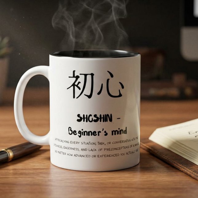 Shoshin Japansk Filosofi Mindfulness Present  Två-Tonad Mugg (Skapare uppladdad)