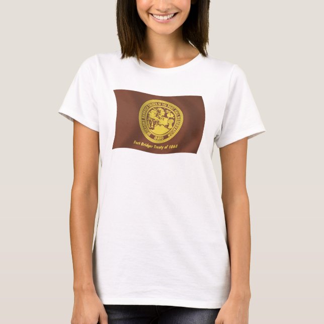 Shoshone Bannock Stammar Flagg T-shirt (Framsida)