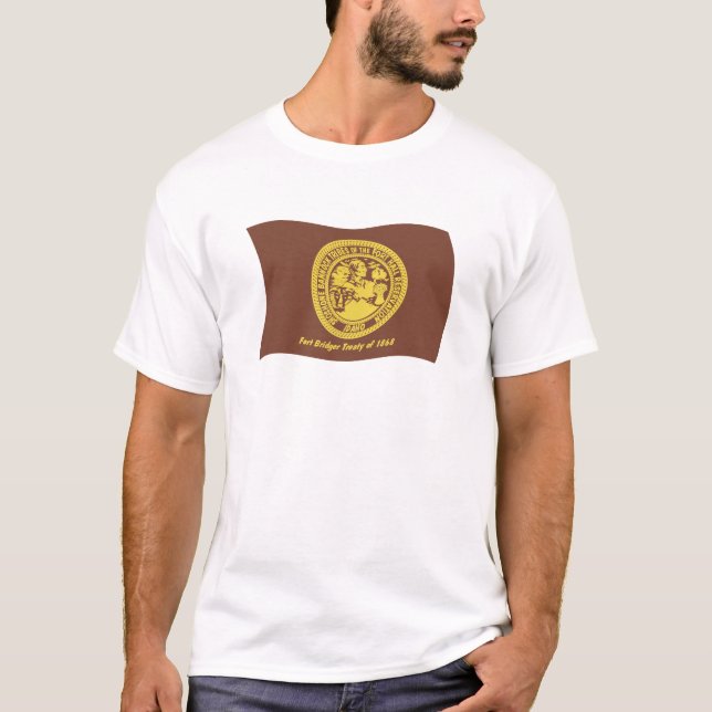 Shoshone Bannock Stammar Flaggtröja Tee Shirt (Framsida)