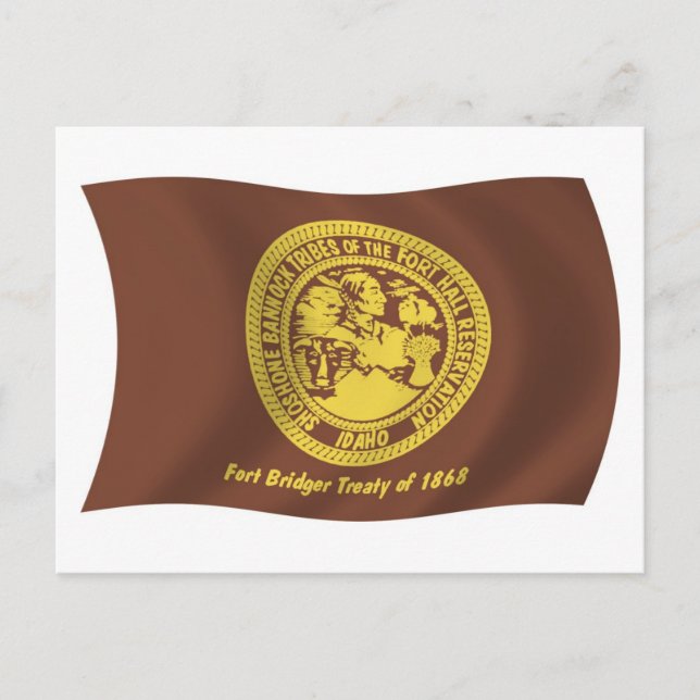 Shoshone Bannock-stammarnas flagg-postkort Vykort (Framsida)