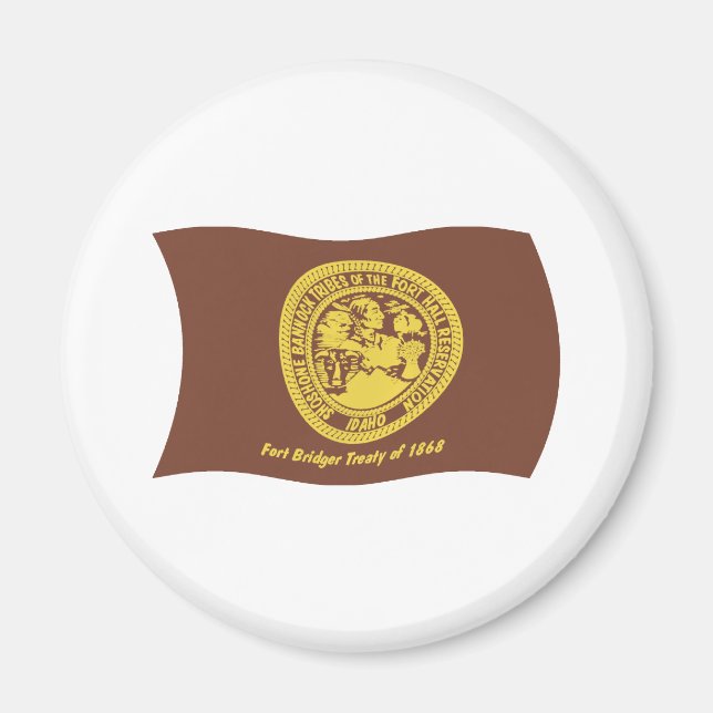 Shoshone Bannock-stammarnas flaggmagnet Magnet (Framsidan)