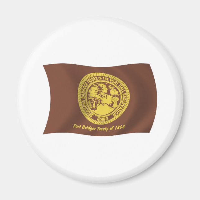 Shoshone Bannock-stammarnas flaggmagnet Magnet (Framsidan)