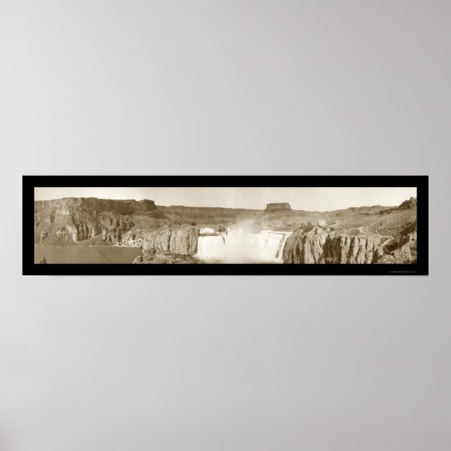 Shoshone Falls Idaho Photo 1909 Poster (Framsidan)