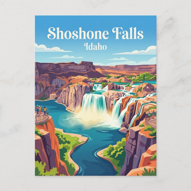 Shoshone Falls Idaho Vykort (Framsida)