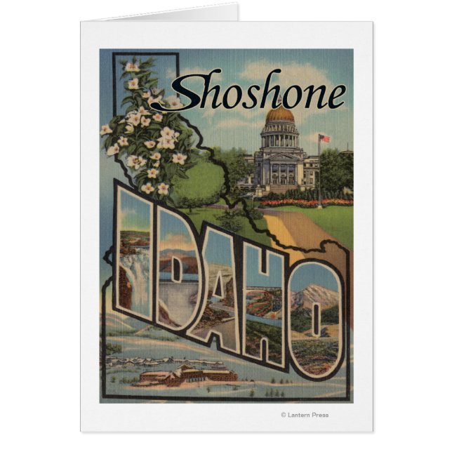 Shoshone, Idaho - Stora Brev Scenes Hälsningskort (Framsidan)
