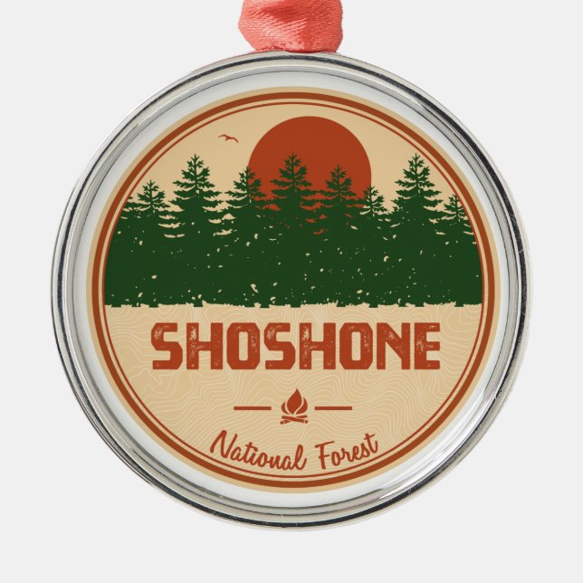 Shoshone National Forest Julgransprydnad Metall (Framsidan)