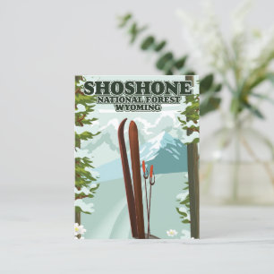 Shoshone National Forest Ski-reseaffisch Vykort