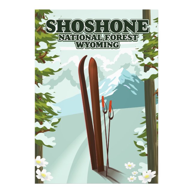 Shoshone National Forest Skid resa affisch  Fototryck (Framsidan)