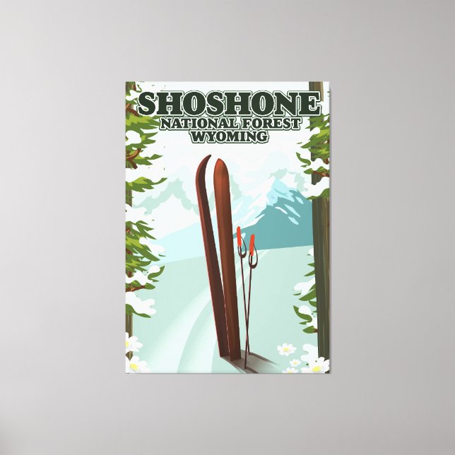 Shoshone National Forest Skid resa poster  Canvastryck (Framsida)