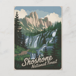Shoshone National Forest vintage Vykort