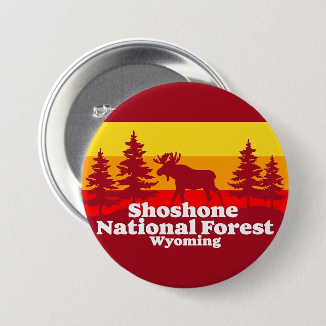 Shoshone National Forest Wyoming Knapp (Framsida & baksida)