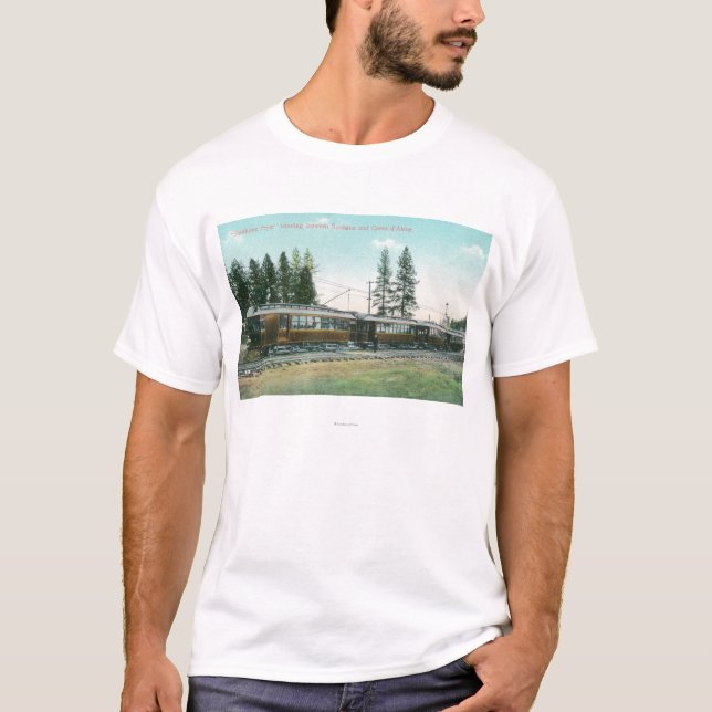 Shoshonereklambladtåg av till Spokane Tee Shirt (Framsida)