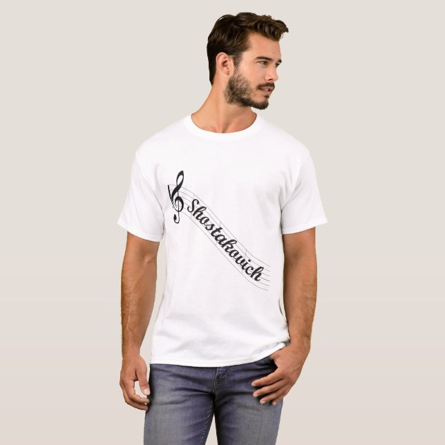 Shostakovich klassisk musikTreble T-shirt (Hel framsida)