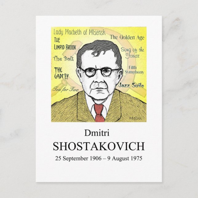 Shostakovich Vykort (Framsida)
