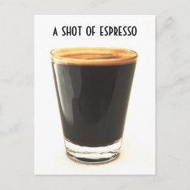 Shot av Espresso Glass-vykort Vykort