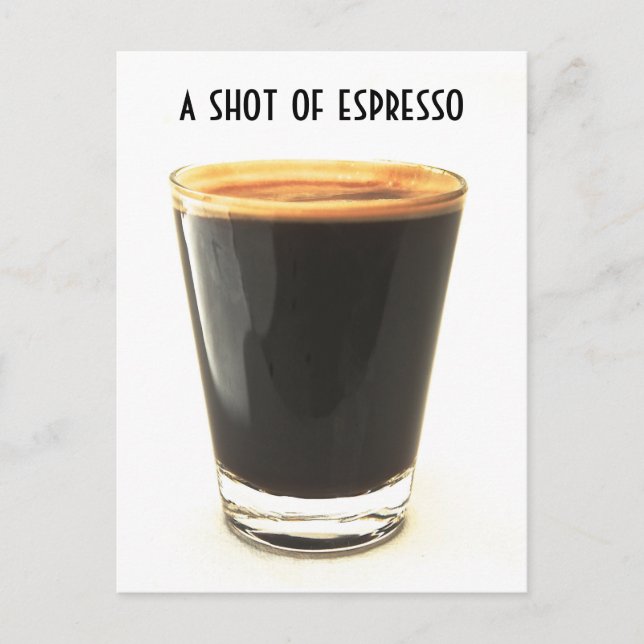 Shot av Espresso Glass-vykort Vykort (Framsida)