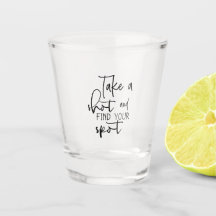 Shot Glasses with Text Caption Wine Glasses