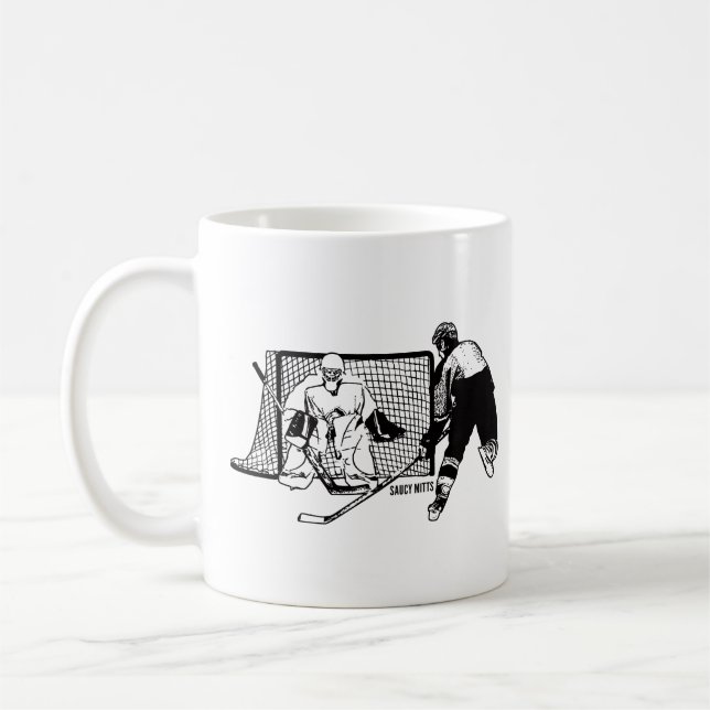 Shot on Net Hockey Coffee Mugg (Vänster)