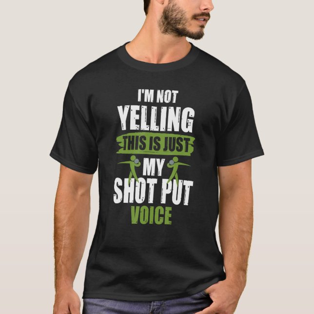 Shot Pu Shot Put Voice Joke Shot Putter T Shirt (Framsida)