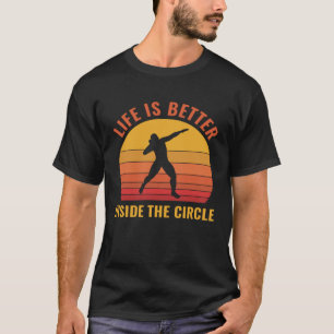 Shot Putt Idrottsman Shot Putter i en cirkel T Shirt