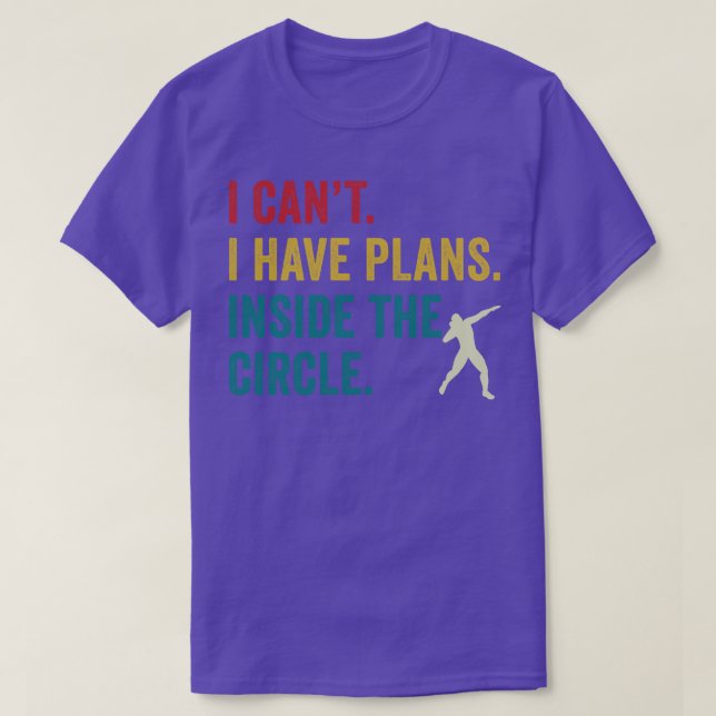 Shot Putt Idrottsman Shot Putter Plans inuti Circl T Shirt (Design framsida)