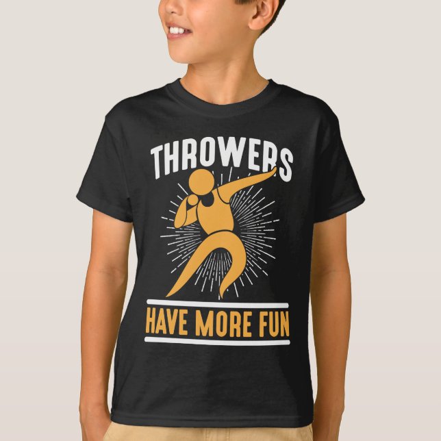 Shot Pwing Track och Fält Shot Put Thrower T Shirt (Framsida)