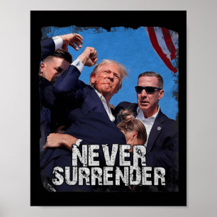 Shot Shirt 2024 Rally - Överger aldrig Poster