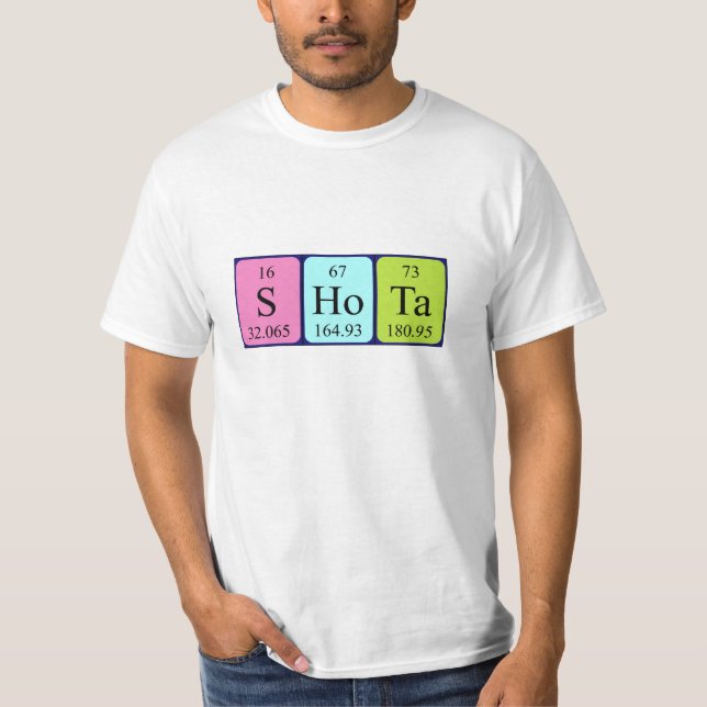 Shota Periodisk skjorta bord namn Tee Shirt (Framsida)