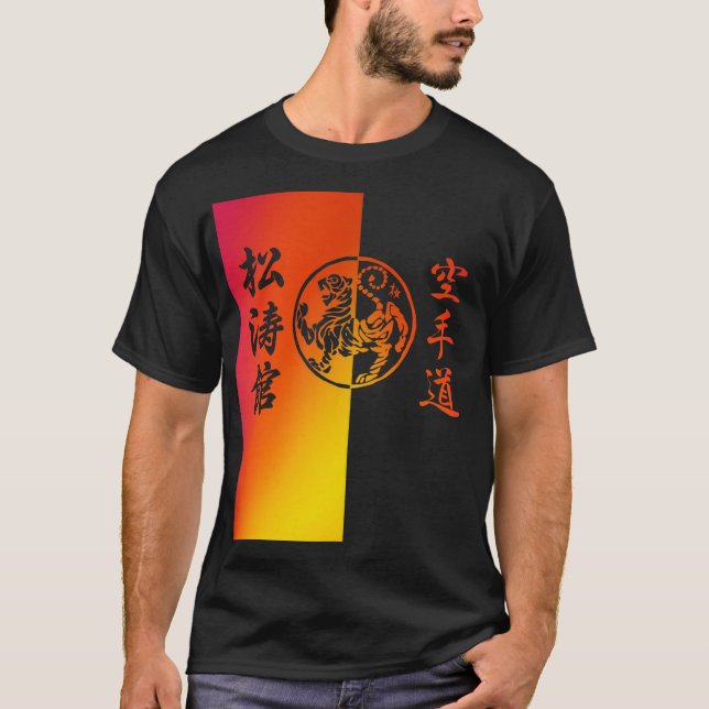 Shotokan Kanji Färg - Karate Art T-Shirt (Framsida)