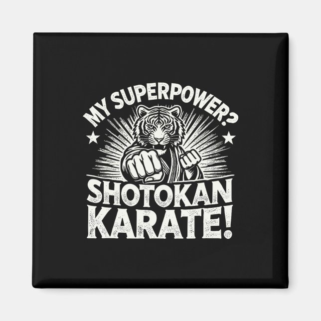 Shotokan Karate Fighter Martial Arts Tiger Funny K Magnet (Framsidan)