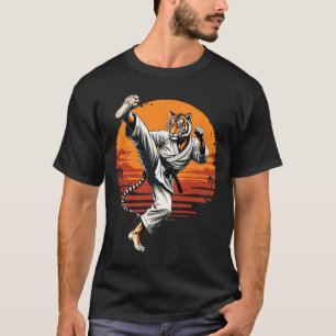 Shotokan Karate Fighter Martial Arts Tiger Funny K T Shirt