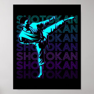 Shotokan Karate Japansk martial Arts Retro Poster