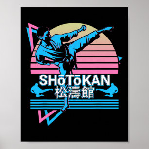 Shotokan Karate Japansk martialkonst Retro 1 Poster