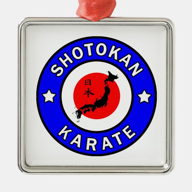 Shotokan Karate Julgransprydnad Metall (Framsidan)