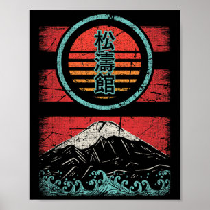 Shotokan Karate Kanji Retro 80s Stil Poster