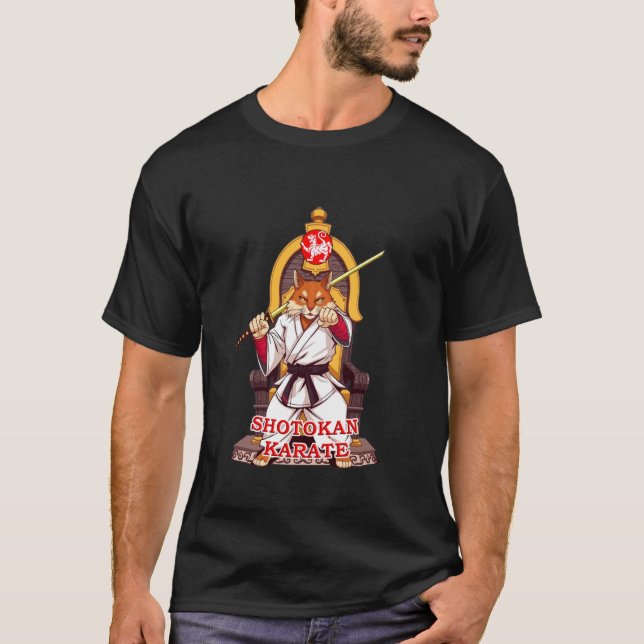 Shotokan Karate Katt T Shirt (Framsida)
