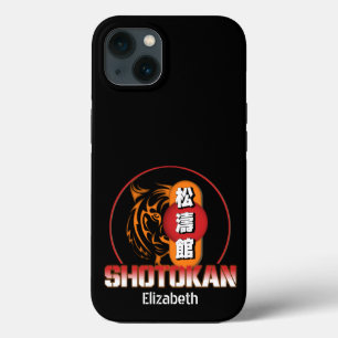 Shotokan Karate Tiger och japanska Kanji Ditt Namn