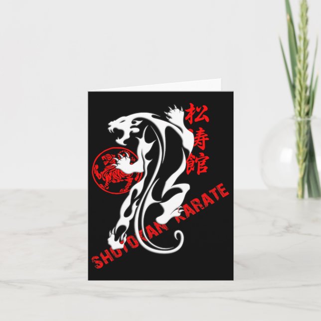 Shotokan Karate Tiger Prowess - Martial Arts Budo Kort (Framsida)
