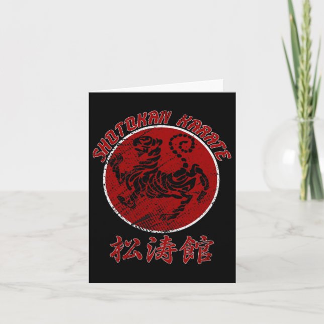 Shotokan Karate Tiger Symbol Martial Arts 2 Kort (Framsida)