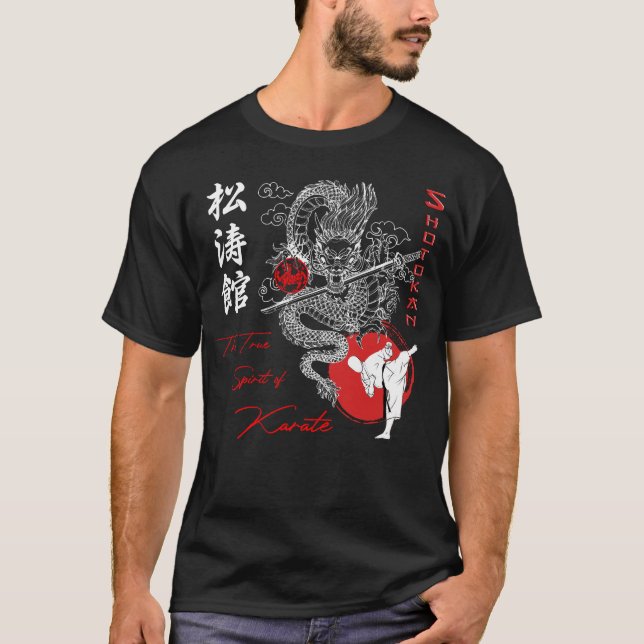 Shotokan Karate True Spirit av Zanshin-Art T-Shirt (Framsida)