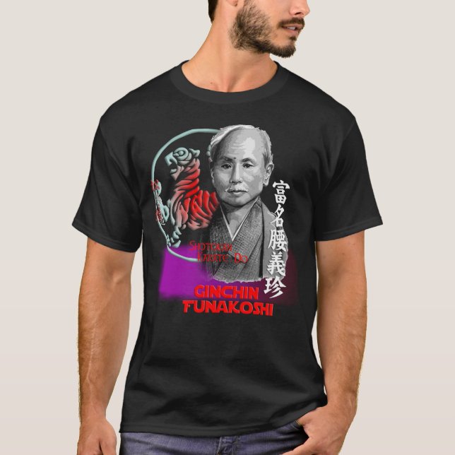 Shotokan Masters Gichin Funakoshi - Karate T-Shirt (Framsida)